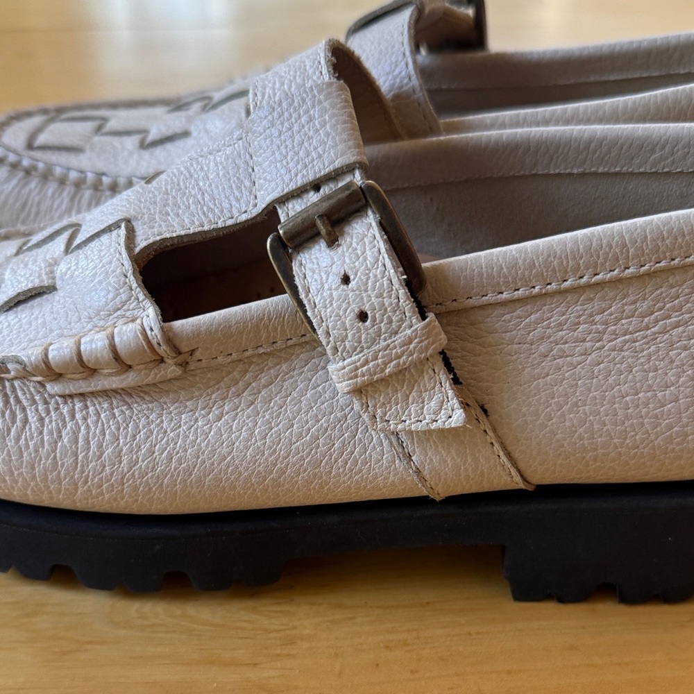 G.H. Bass Weejuns Fisherman MaryJane Leather Platform Loafer - Picture 8 of 10